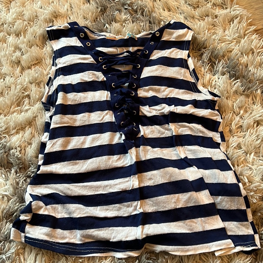 Vintage Havana girls striped tank top